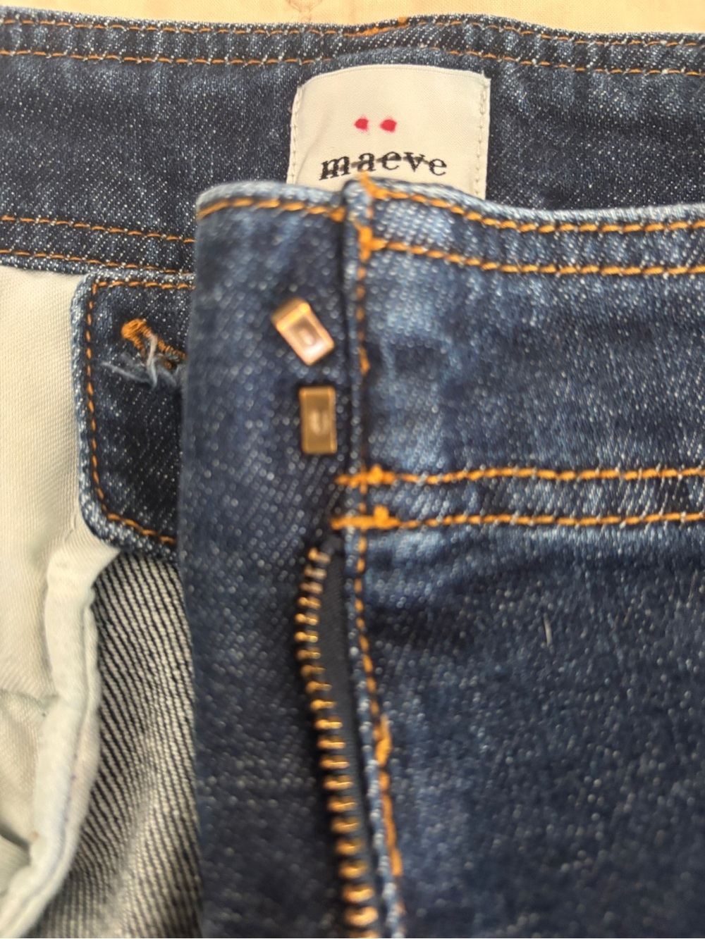 Maeve Scalloped Dark Indigo Wide-Leg Jeans - Picture 6 of 6